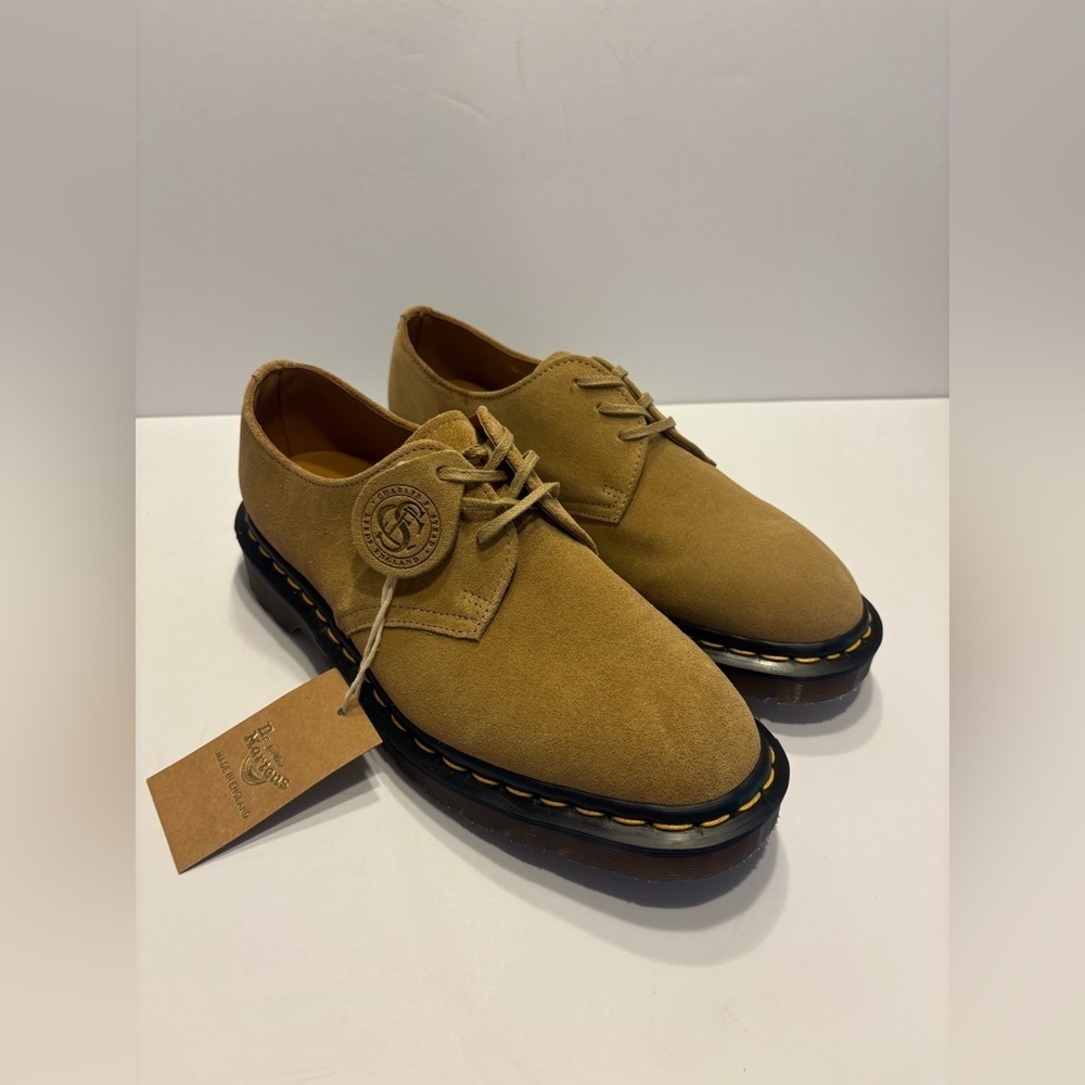 Dr. Martens 1461 Made in England Buck Suede Oxford Shoes Beige Size  Us 6 New
